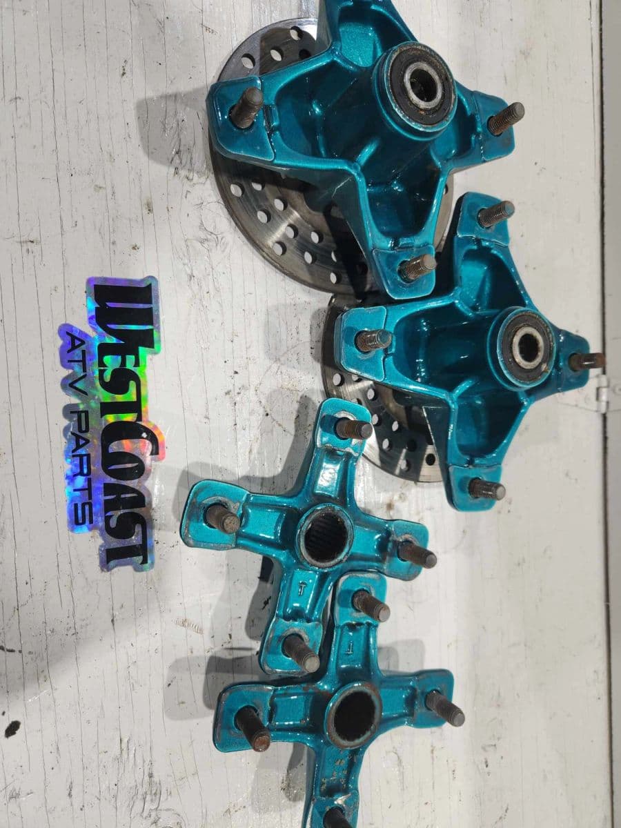 Teal Front And Rear Hubs