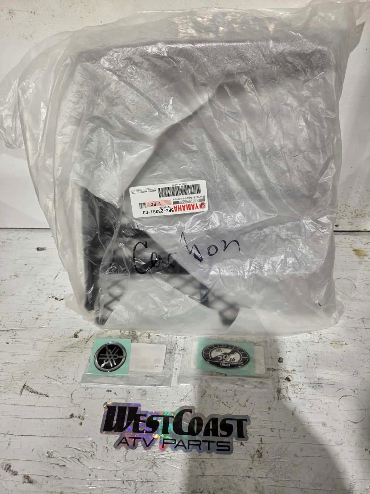 NOS 2006 Carbon Fiber Radiator Cover And Decals